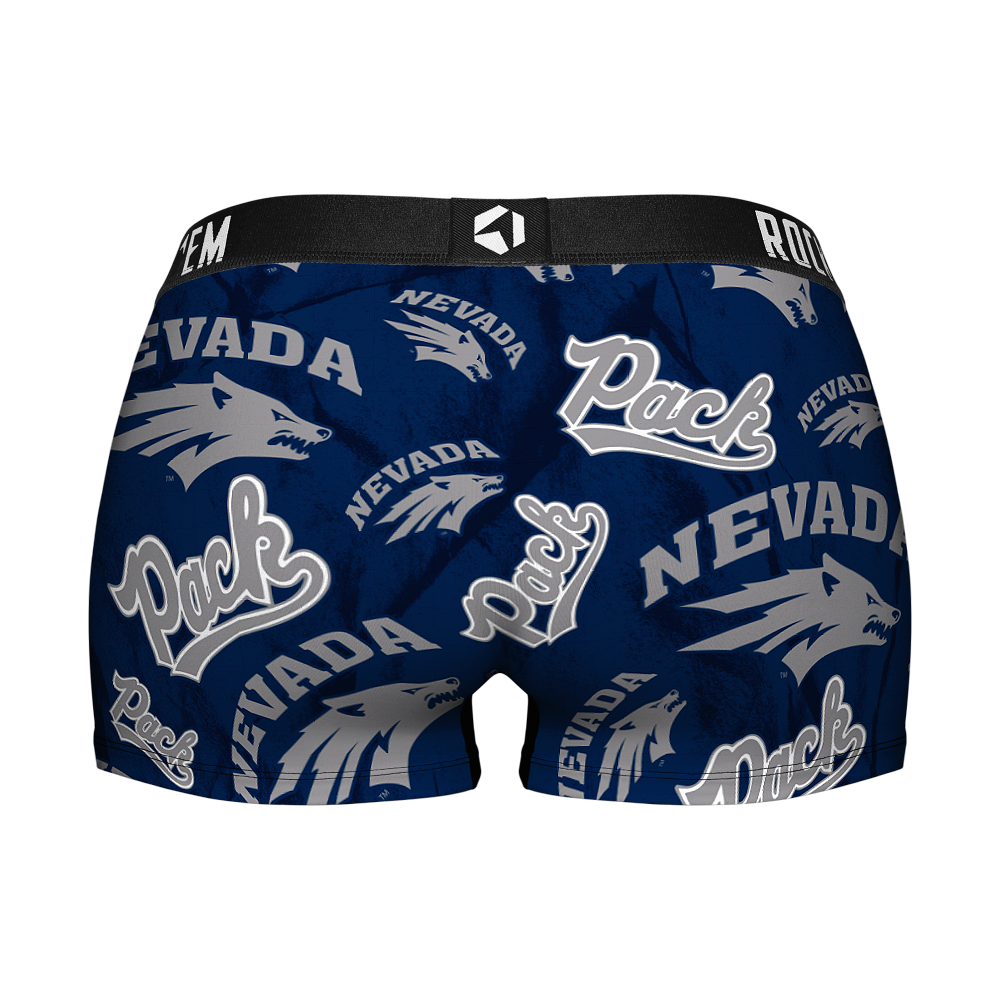 Women's Boy Shorts - Nevada Wolf Pack  - Logo All-Over