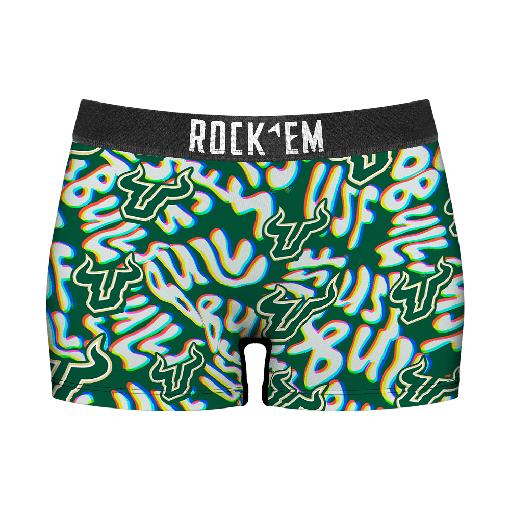 Women's Boy Shorts - USF Bulls - Twisted Wordmark