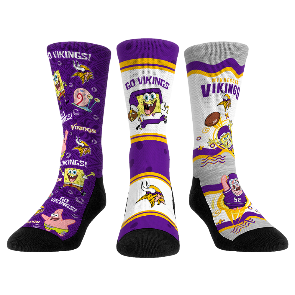 Minnesota Vikings - SpongeBob SquarePants  - 3-Pack