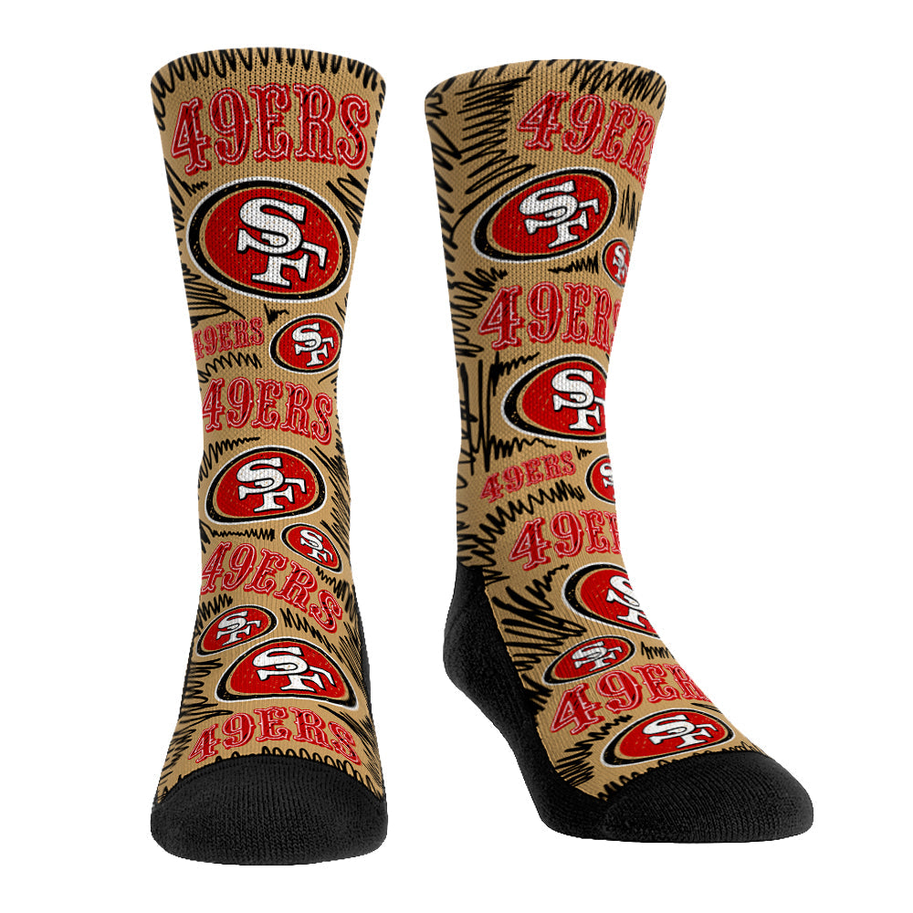 San Francisco 49ers - Logo Sketch (Gold)